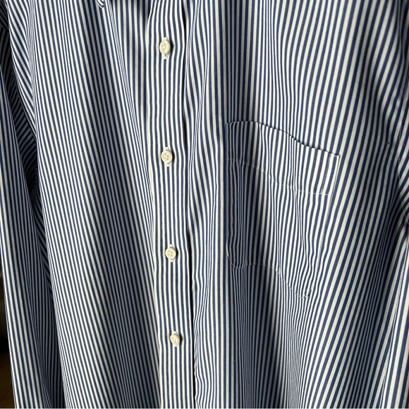 Ralph Lauren Classic Men’s Blue/white Striped L/S Button Up 17, 36/37 - Picture 6 of 10
